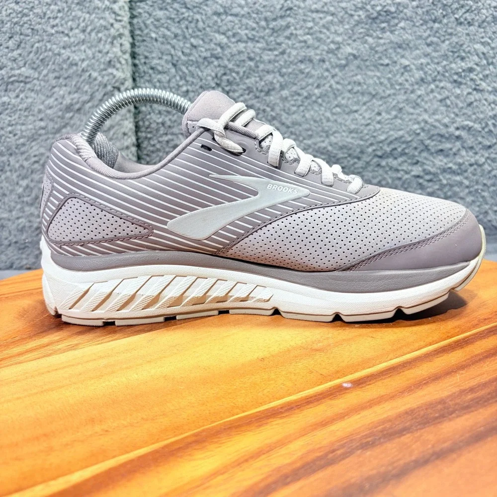 Brooks Addiction Walker 2 Grey White Walking Shoes 1203081D094 Womens 8.5 Wide D